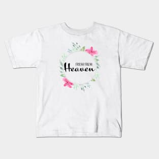 Fresh from Heaven Watercolor wreath Kids T-Shirt